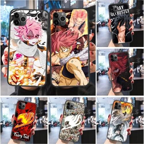 FAIRY TAIL Etherious Dragneel Phone Case Cover Hull For iphone 5 5s se 2 6 6s 7 8 12 mini plus X XS XR 11 PRO MAX Frosted black