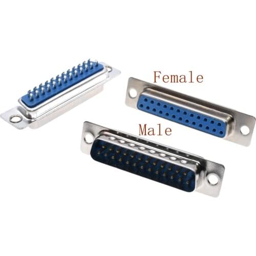 D-SUB DB25 Male Female Connector Serial Cable Extended Adapter 25 Pin DB25F Male Female Converter DB25