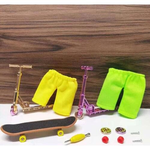 2021 Alloy Finger Scooter With Mini Scooters Tools And Finger Board Accessories Mini Skateboard Finger Toy For 3+ Years Old Kid