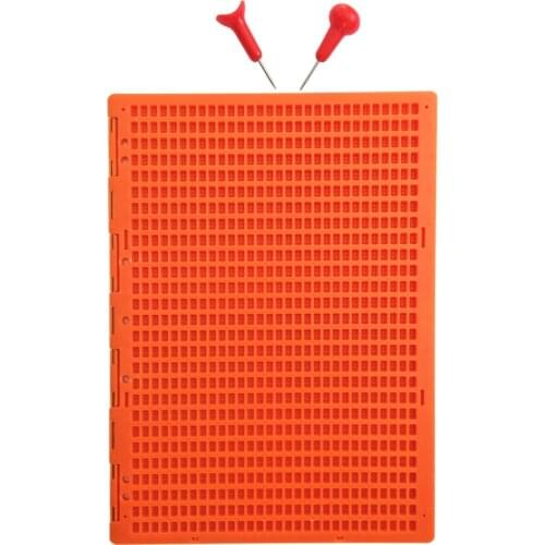27 Lines 30 Cells Braille Writing Slate with 2 Stylus , Write Board for Blind People (Full Page),Orange Color