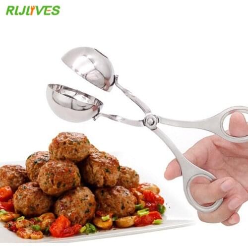 RLJLIVES DIY Meatballs Making Mold Stainless Steel Beef Pork Meatball Fish Rice Balls Maker Kitchen Tools