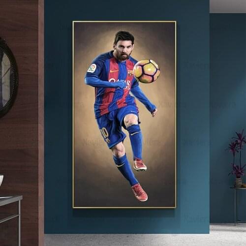 Football Superstar Art Poster Sports Player Pictures and Prints On The Wall Home Decor Living Room Long Drawing Canvas Painting