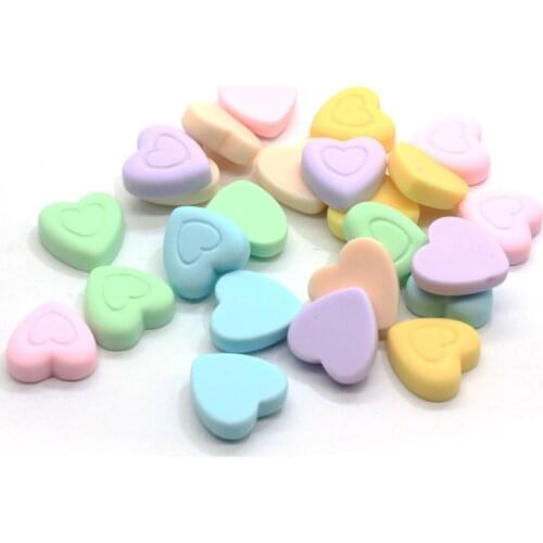Candy Colors Love Heart Cabochon Flatback Resin Double Hearts Cabochon For Hair Bow Center Phone Decor Crafts DIY