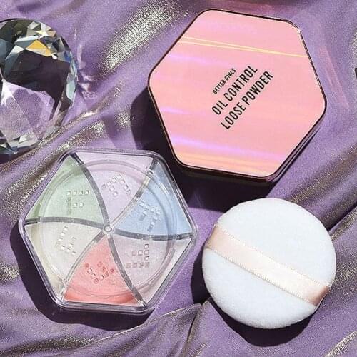 6 Colors Oil Control Loose Powder Setting Makeup Concealer Anti Sweat Cosmetic