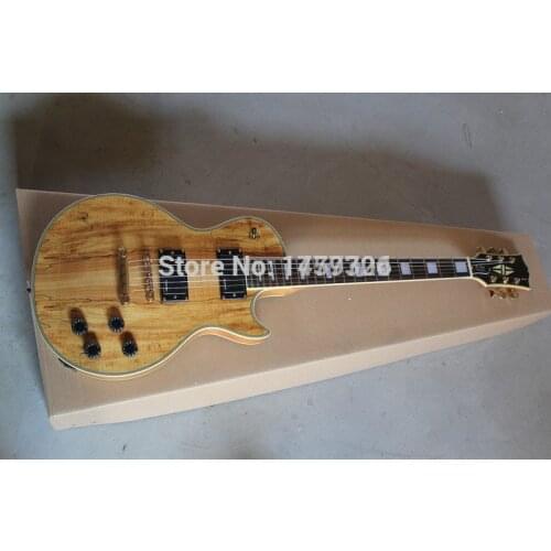 Best Price Free shipping!! LP Custom New arrival solid wood maple top Natural color Electric Guitar 1112