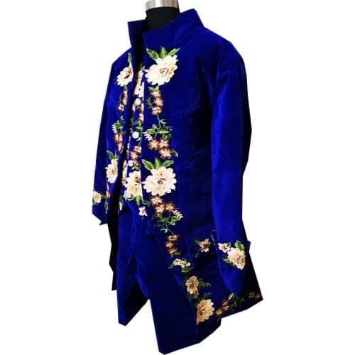 D-508 blue Victorian /Civil War mens period costume Medieval Renaissance stage performance/Prince charming William