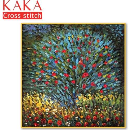 Cross stitch kits,Embroidery needlework sets with printed pattern,11CT-canvas for Home Decor Painting,Flowers Full NCKF302