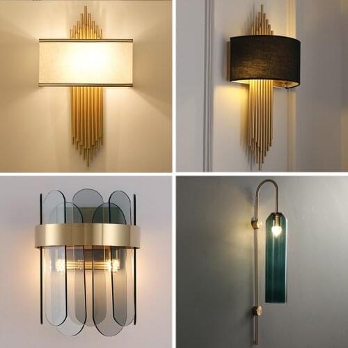 Luxury Crystal Wall Lamp Living Room Golden Light Bedroom Staircase Aisle Decoration Simple Modern Bedside Lighting