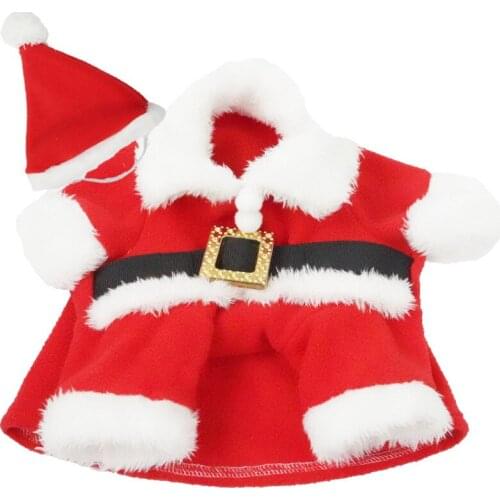 Christmas Dog Clothing Hat Winter Cat Puppy Apparel Xmas Pet Clothes Outfit Garment Yorkie Pomeranian Poodle Schnauzer Costume