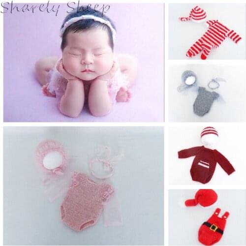 Christmas Mohair Outfits Newborn Baby Boy Girl Photography Props Infant Xmas fotografia Accessories Baby fotoshoot Props Clothes