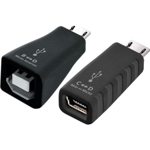 DIY Audiophile USB Adapter B Port To Micro B To MiNi B Adapter Connector