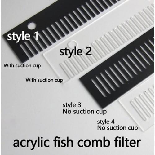Removable Overflow combs. Fish tank over water board.The overflow tank is suitable for overflow acrylic fish comb filter 1 Pcs
