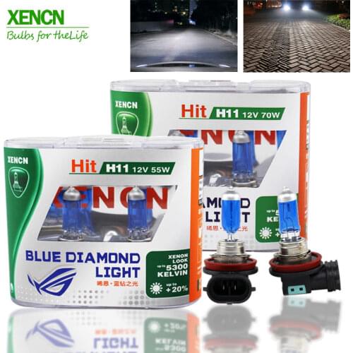XENCN H11 12V 70W 5300K Blue Diamond Light Car Bulbs Replace Upgrade Off Road Used Halogen Lamp for ford fusion bmw X5 New 2Pos