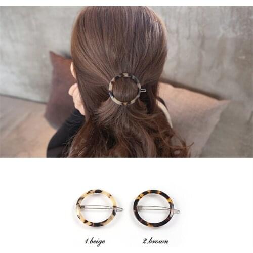 2017 New Fashion Newest Leopard Round Hair Accessories For Mature Women Hair Clips For Girls Headdress Hairpin Clamps Head