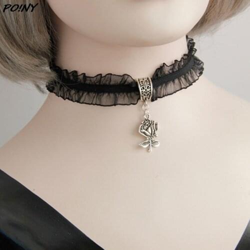 Gothic Jewelry Vintage Lace Necklace For Women Accessories Party Jewelry Choker Necklace Statement Collar Necklace