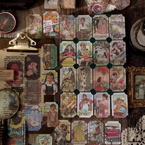 100Pcs Insect Ticket Label Material Paper Junk Journal Planner Craft Paper Scrapbooking Vintage Decorative DIY Craft Photo Album