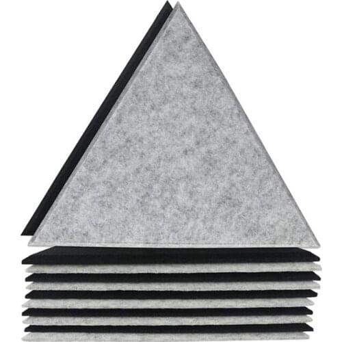 12 Pack Acoustic Foam Panels Beveled Edge Sound Proof Panels for Walls High Density Triple-cornered Acoustic Panels
