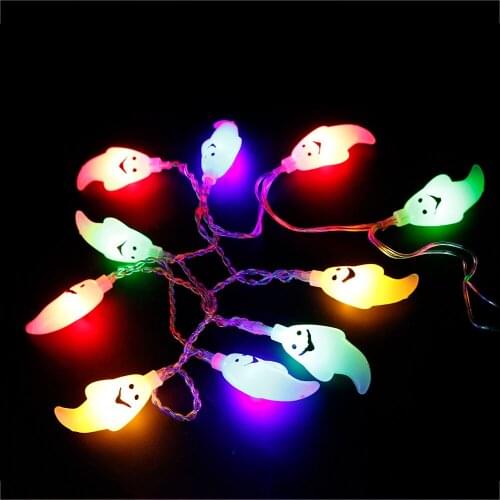 2PCS Ghost Eyes String 1.2M 10Led Light Night Light Party Fairy Atmosphere Bedroom Halloween Decoration Ghost Lamp 2*AA battery
