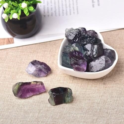 50g Natural Colorful Fluorite Crystal Striped Point Healing Stone Ore Mineral Energy Stone Fluorite Ornaments Rock Specimen Gift