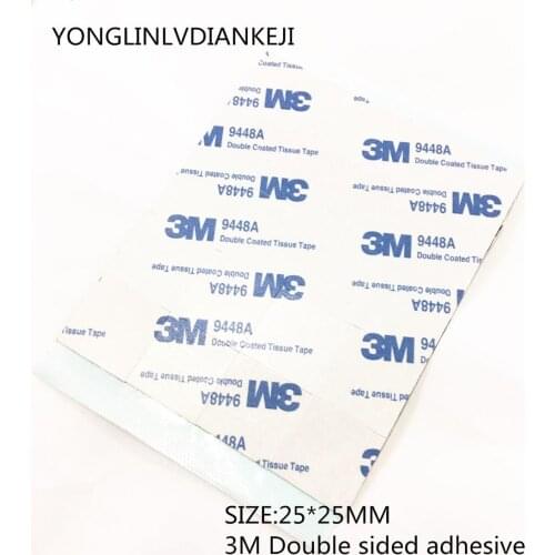 50pcs Heat sink 3M paste 25*25mm Sticker Square Sided Thermal Adhesive Tape For Heatsink Heat Sink