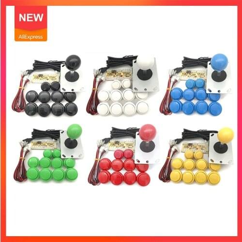 Arcade Joystick DIY Kit Zero Delay Arcade DIY Kit USB Encoder To PS3 PC Arcade Sanwa Joystick And Push Buttons For Arcade Mame