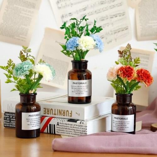 Home Decor Geometry Style Transparent Glass Vase Hydrangea Flower Fashion Tabletop Vase For Life