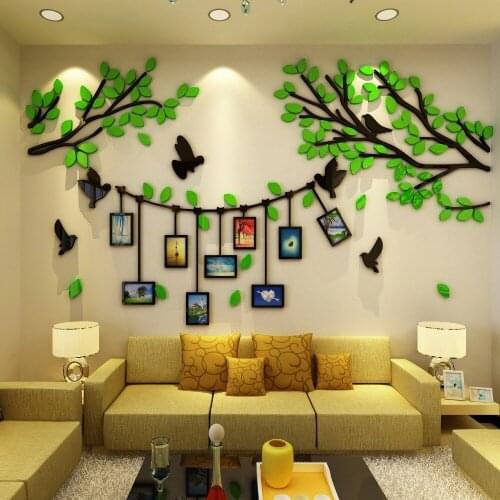 Photo Frame Tree Wall Sticker Kitchen Living Room Bedroom Acrylic 3d Stickers For Family/wedding Wall Decorative Home Decor