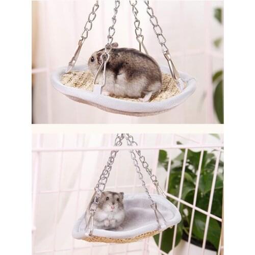 Hamster Hammock Creative Round Double-sided Hanging Hamster Bed Pet Cage Nest Hammock Hanging bed Cages Accessories