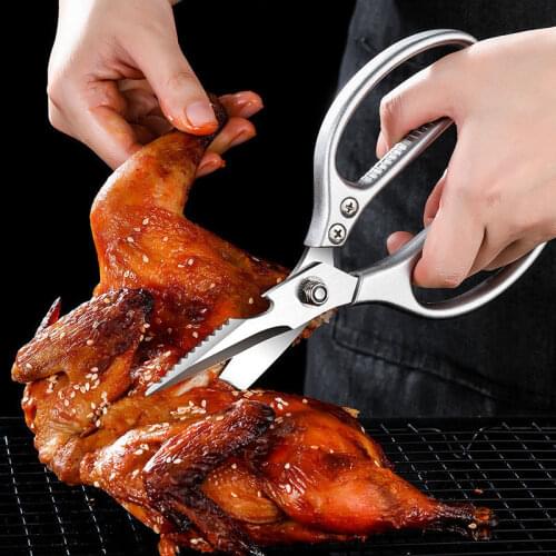 Kitchen Bar BBQ Tools Multifunctional Kitchen Scissors Chicken Bone Scissor Meat Vegetable Scissors Knife Beer Can Opener Knife