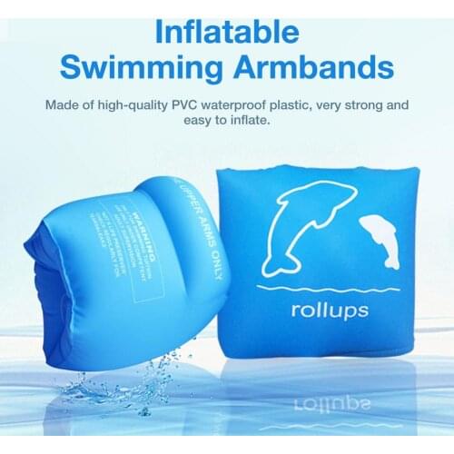 Hot Arm Floaties Inflatable Swim Arm Bands Floater Sleeves 2pcs Summer Swimming Rings Tube Armlets For Kids Adults