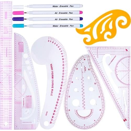 Imzay Sewing French Curve Ruler Set Drawing Tailor Rule Measure for Sewing Dressmaking Pattern Design DIY Clothing Supplies