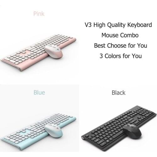 Mechanical V3 Compact 104 Keys Gaming Keyboard + Mouse Combo Wireless 2.4G Home Office Slim Wireless Keyboard and Mouse