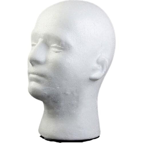 Male Mannequin Styrofoam Foam Professional Manikin Head Model Stand Wig Hair Glasses Hat Headset Headband Display Stand Rack