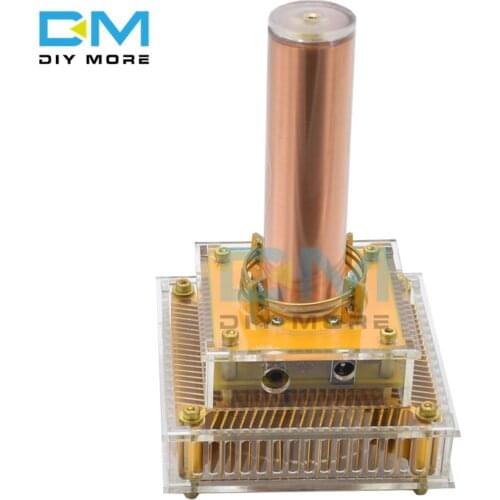 Music Tesla Coil Acrylic Base Shell Electronic DIY Arc Plasma Loudspeaker Wireless Transmission Experiment Desktop Toy Model