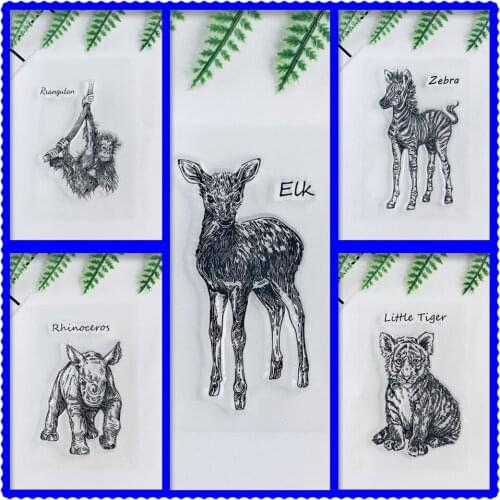 Little Animal Sets Transparent Clear Stamps Seal For Scrapbooking/Rubber Stamp Sentiment Bullet Journal Photo Album Card Making