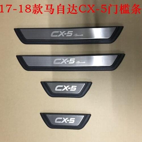 FIT For Mazda CX-5 Cx5 2018 2017 Door Sill Scuff Plate Welcome Pedal Stainless Steel+ABS Car Styling Car Accessories