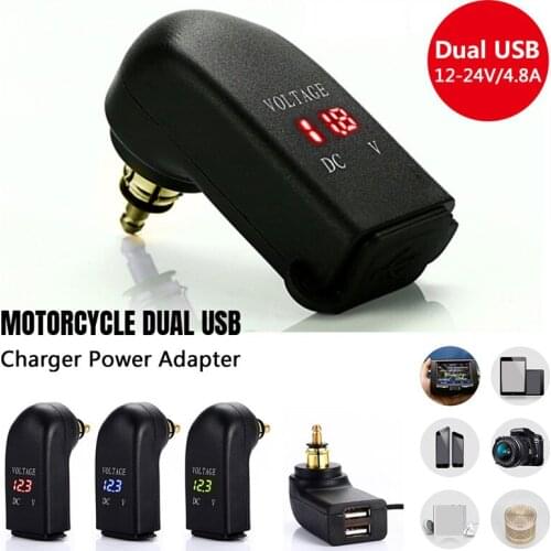 New 12-24V 4.8A Motorcycle Dual USB Charger Power Adapter Cigarette Lighter Socket for BMW F800GS F650GS F700GS R1200GS R1200RT