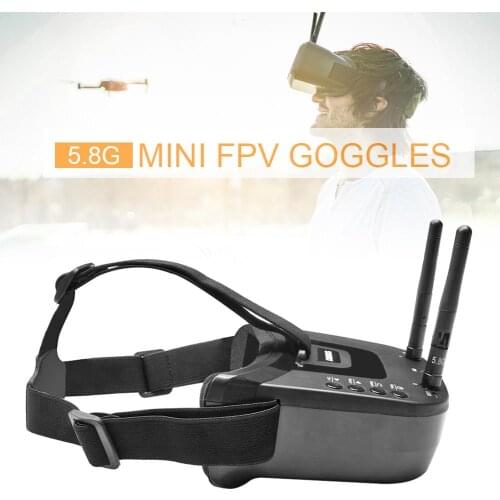 VR009 5.8G 40CH FPV Goggles Build in Battery Video Headset Support AV Signal Output for Quadcopter Drones