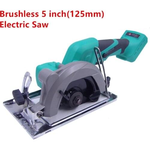 5 Inch Brushless Lithium Battery Saw For Makita 18V Battery Cut Track Cutting Wood Metal Tile Cutter Electric Saw Power Tool