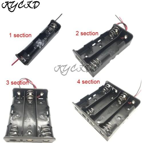 PP Resin 3.7V 18650 Power Bank Cases 1X 2X 3X 4X 18650 Battery Holder Storage Box Case 1 2 3 4 Slot Batteries box With Wire Lead