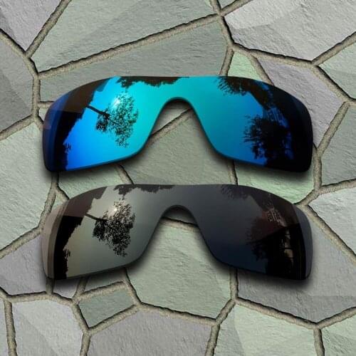 Grey Black&Sky Blue Sunglasses Polarized Replacement Lenses for Oakley Batwolf