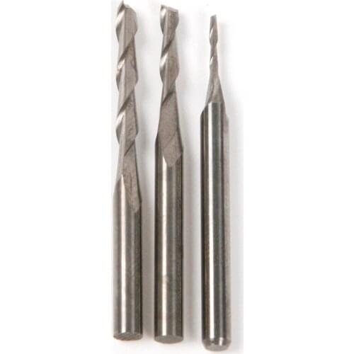 Professional 9Pcs/Pack 2 Flute Spiral End Mill Cutter CNC Bit 3.175mm Shank High hardness Tungsten Steel Milling Cutter Tool
