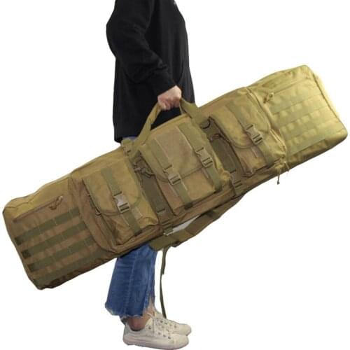 Military 36 47 Inch Double Rifle Bag Molle Magazine Pouches Shoulder Backpack Case Gun Carry Protection Pack Hunting Bag