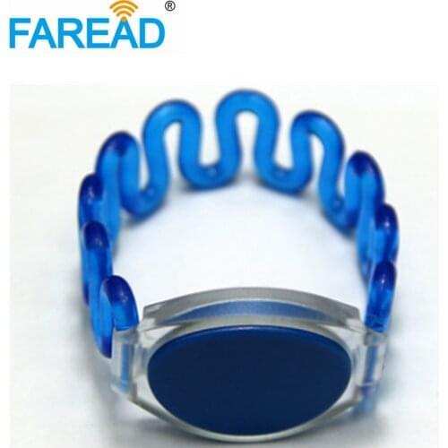 X100pcs Free shipping 13.56MHz CODE-2 RFID Wristband For Swimming Pool, Sauna bath center