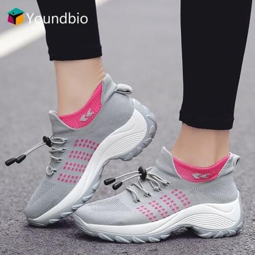 2021 Sport Running Socks Shoes Women Breathable Air Sneakers Casual Platform Shoes Female Comfortable Footwear Walking Shoes