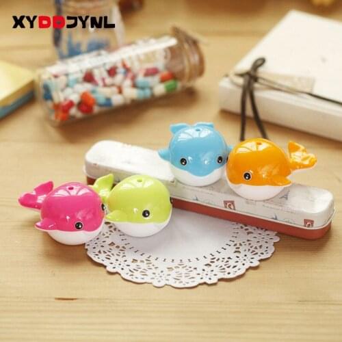 1 X Kawaii Animal Style Holes Pencil Sharpener School Cute Cartoon Whale Kid Pencils Sharpeners Stationery Supplies Gift