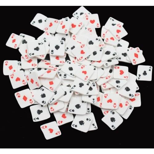 100g/lot Poker Slices Polymer Soft Clay Playing Card Sprinkles or Arts and Mobile Decoration DIY Crafts Filler Accessories