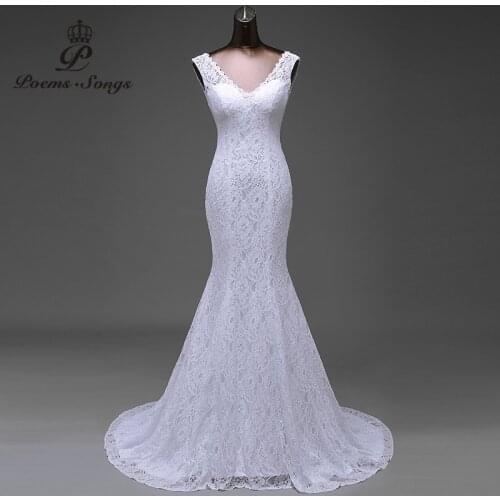 Free shipping lustrous satin and lace flowers Sexy Backless mermaid Wedding Dresses 2021 vestidos de noiva robe de mariage