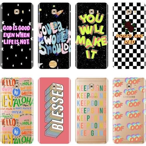 Quotes Star Space Cartoon Phone Cases For Samsung Galaxy C5 C7 C9 Pro Case Silicone Soft For Samsung Galaxy C5 C7 C8 Back Cover