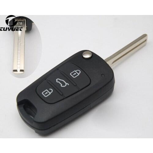 Car Key Shell Replacement For Hyundai I30 IX35 Flip Folding Remote Key Case Blank Cover 3 Buttons